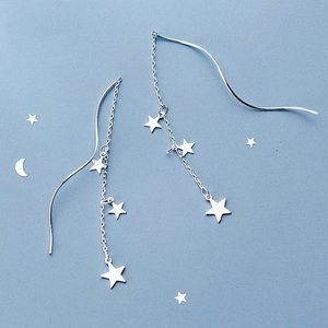 🌟 Sterling Silver 925 Long Star 🌟 Earrings